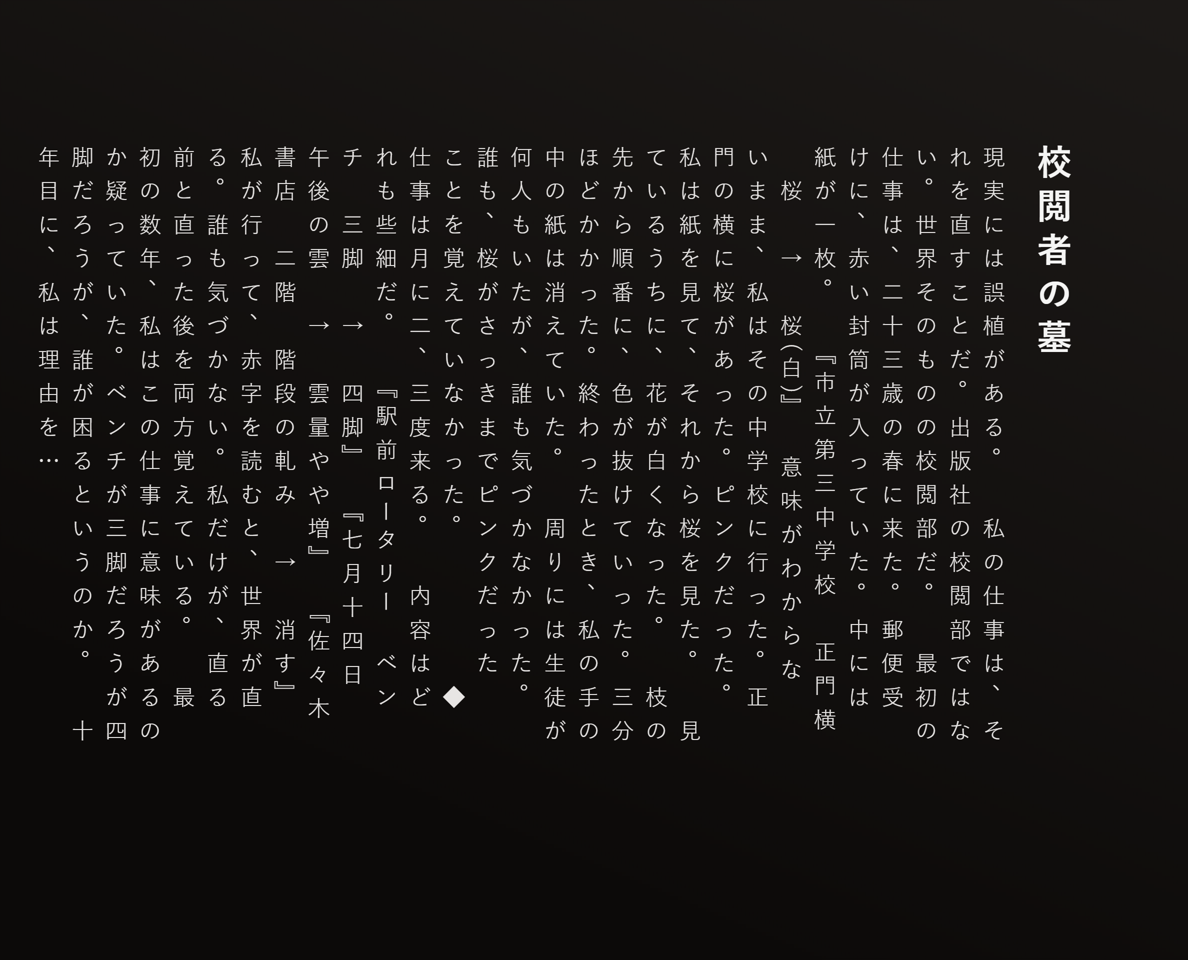 校閲者の墓